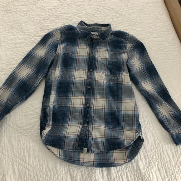 EUC 2 Women’s Cotton Plaid Plaid Flannel Shirts (Abercrombie & Eddie Bauer) - Picture 11 of 16